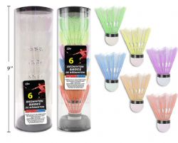 ENSEMBLE DE 6 MOINEAUX DE BADMINTON (VOLANTS) ASST